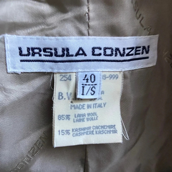 Ursula Conzen Wool Cashmere Open Blazer Coat Sz L/ Sz 40 Italy - Picture 6 of 11